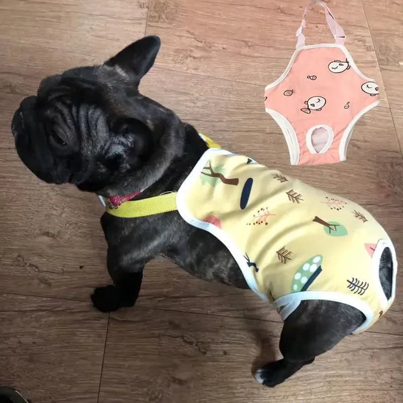 Adjustable Dog Underwear With Straps For French Bulldog