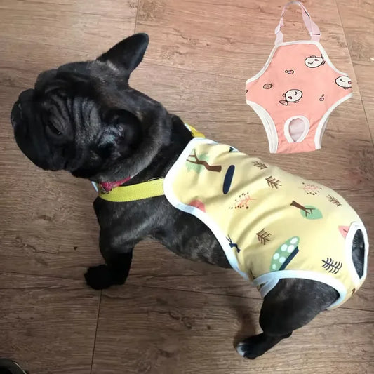 Adjustable Dog Underwear With Straps For French Bulldog