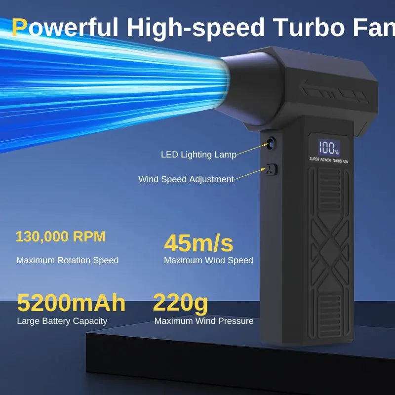 TRNOJTHK 120000 RPM Electric Turbine Blower Cordless Hair Dryer