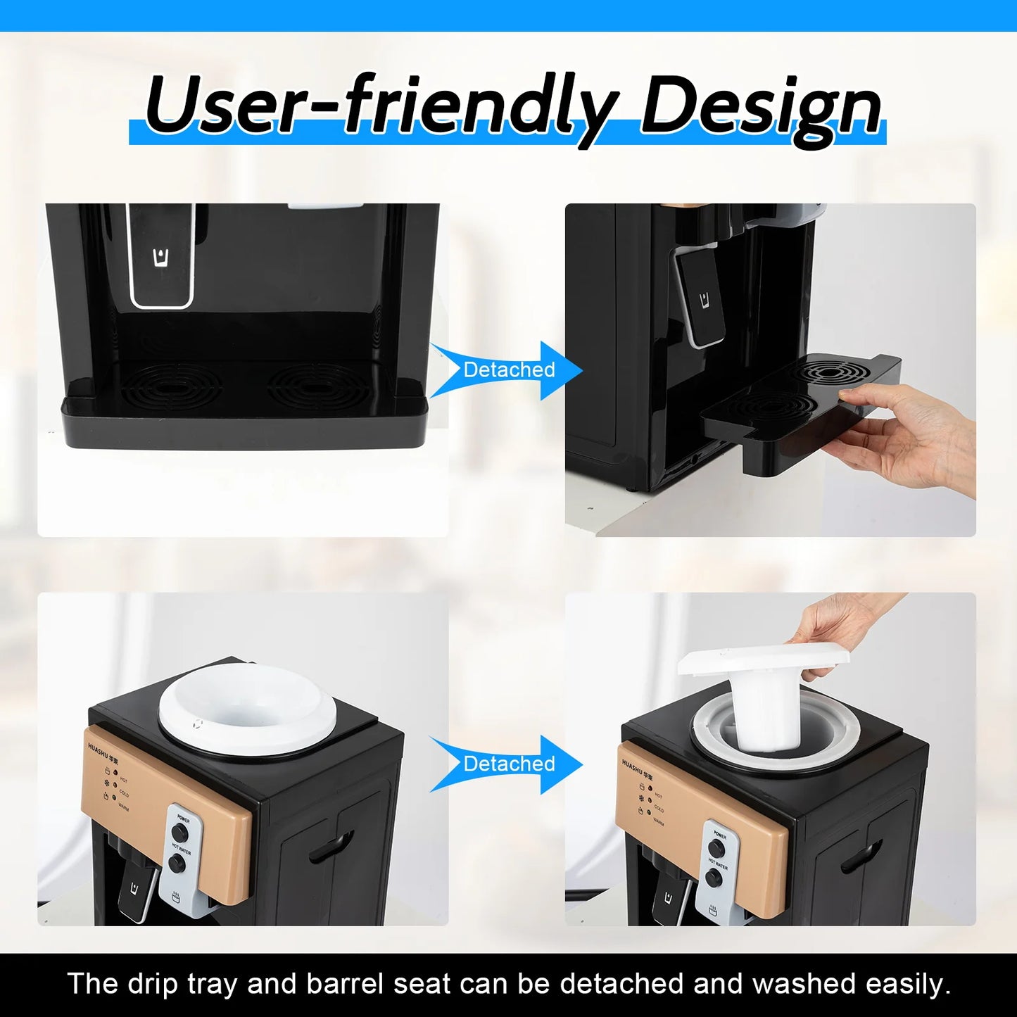 Top Loading Water Dispenser Hot Cold Warm 110V Stainless Tank