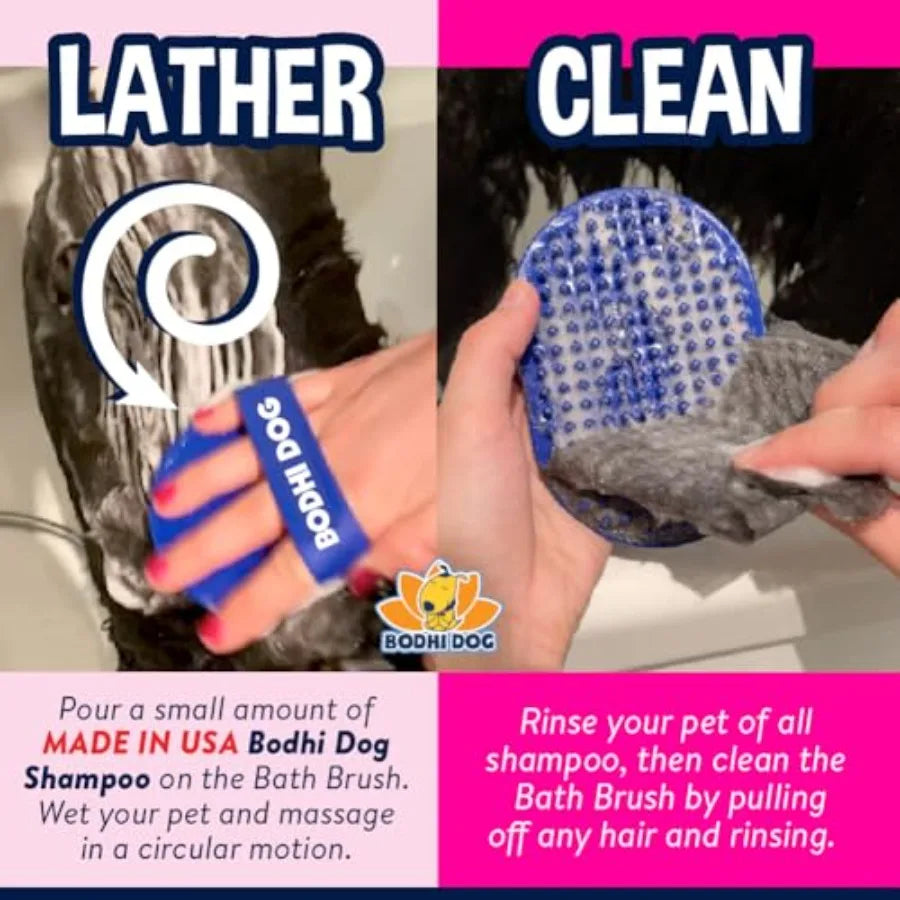 Pet Shampoo Brush For Dogs And Cats Premium Bath Scrubber