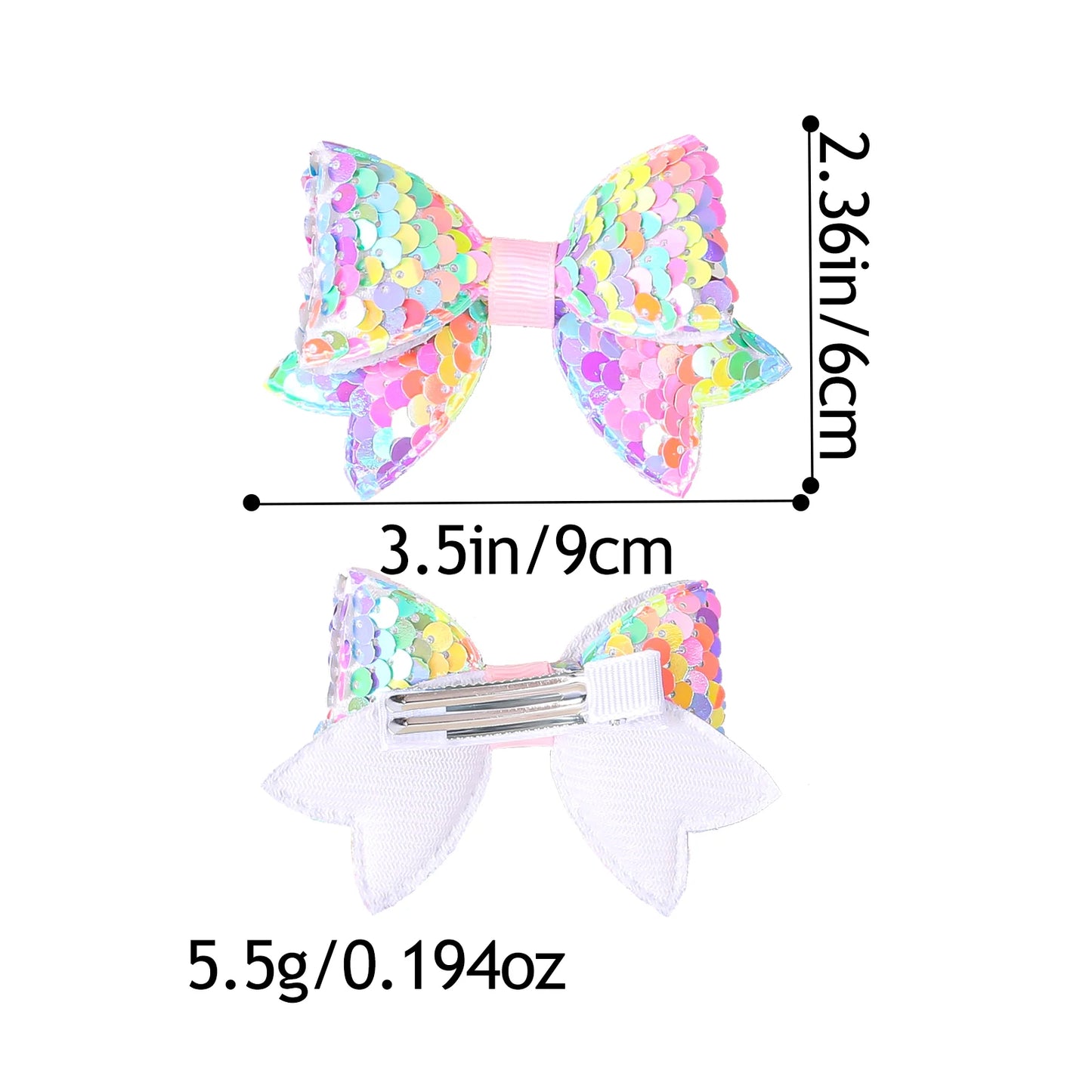 Sequin Hair Bows Clips For Girls Kids Hair Accessories