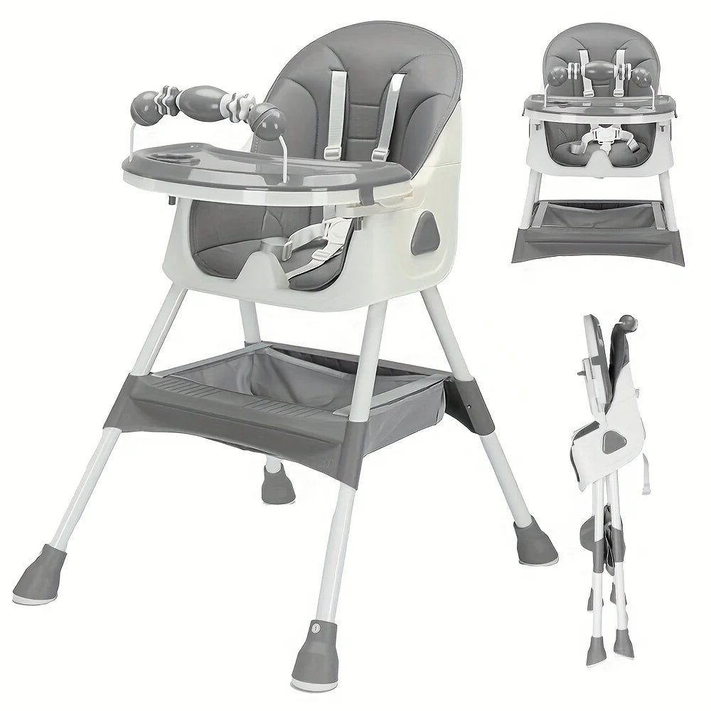 PIORLADO Foldable Baby High Chair With Antislip Pad