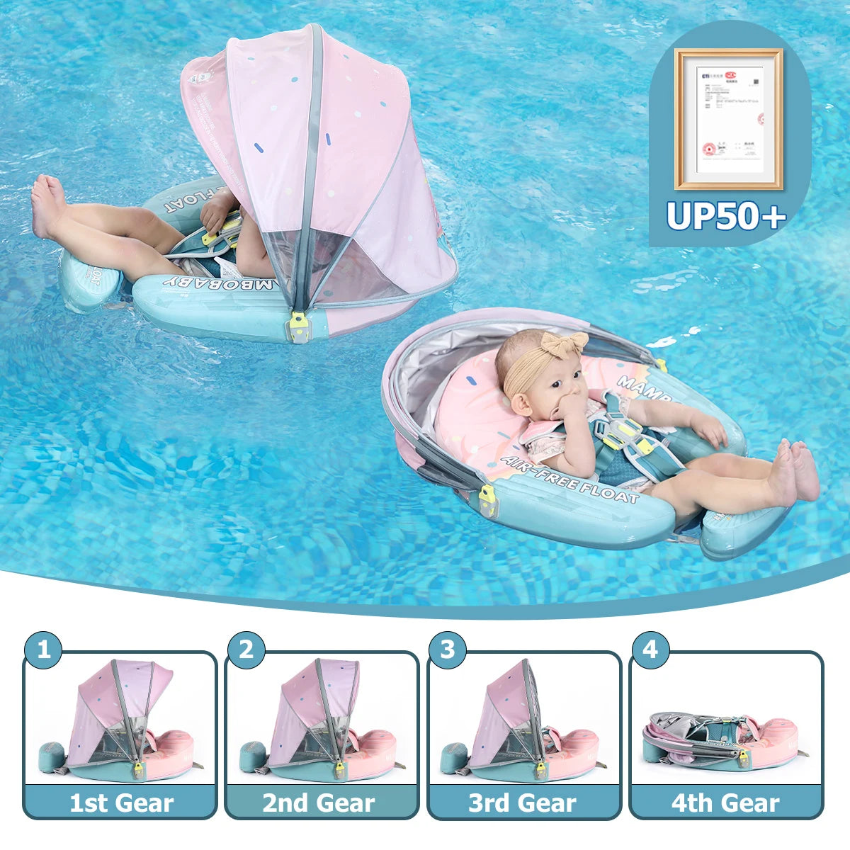 Mambobaby No Inflation Safe Harness Toddler Pool Float
