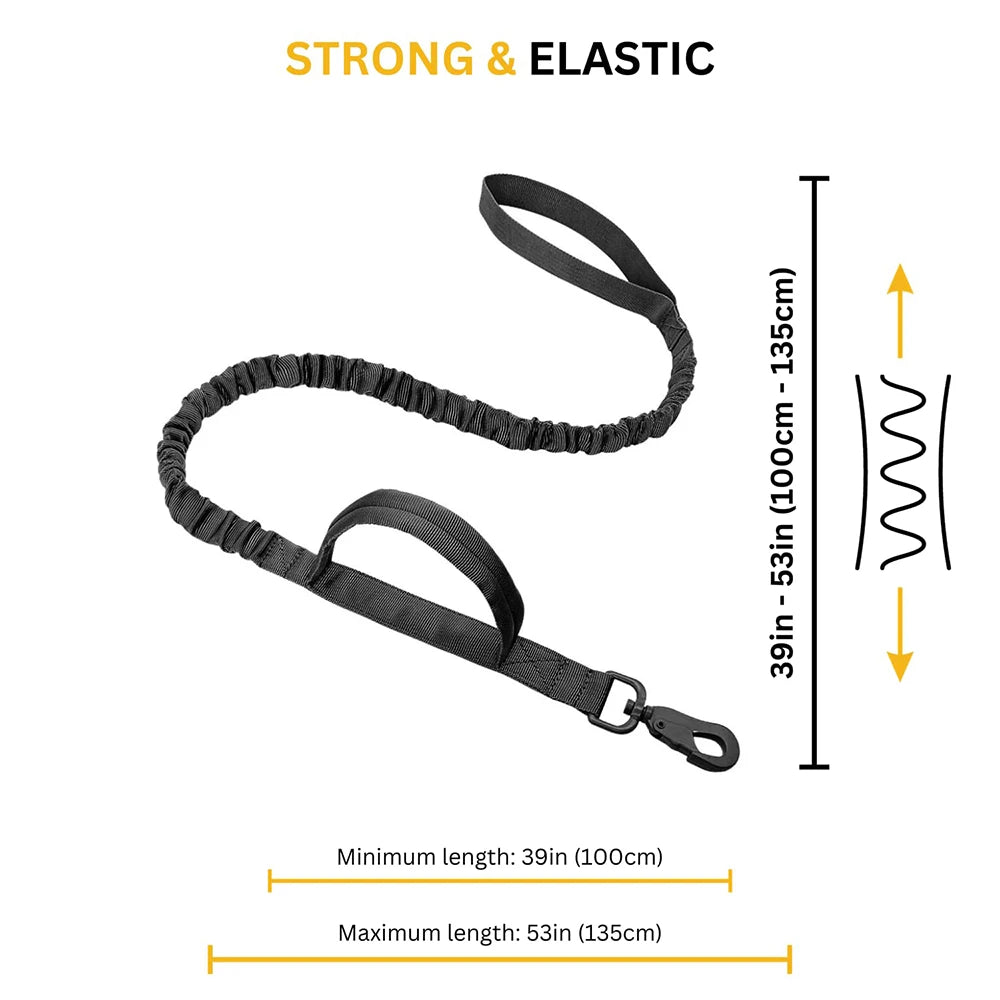 Nylon Tactical Dog Harness And Leash Set For Large Dogs