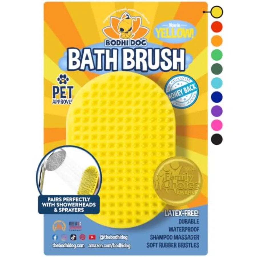 Pet Shampoo Brush For Dogs And Cats Premium Bath Scrubber