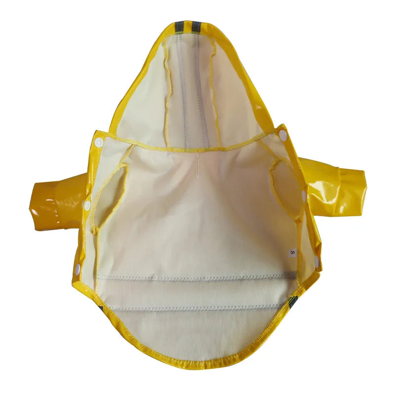 Waterproof Dog Raincoat Hooded For Pets PU Coated Material