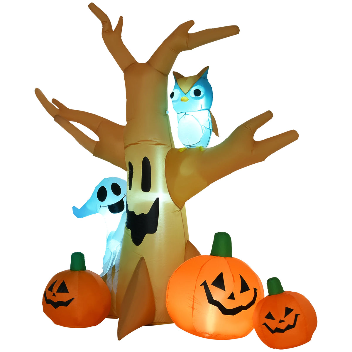HOMCOM Inflatable Halloween Haunted Tree Outdoor Yard Decoration